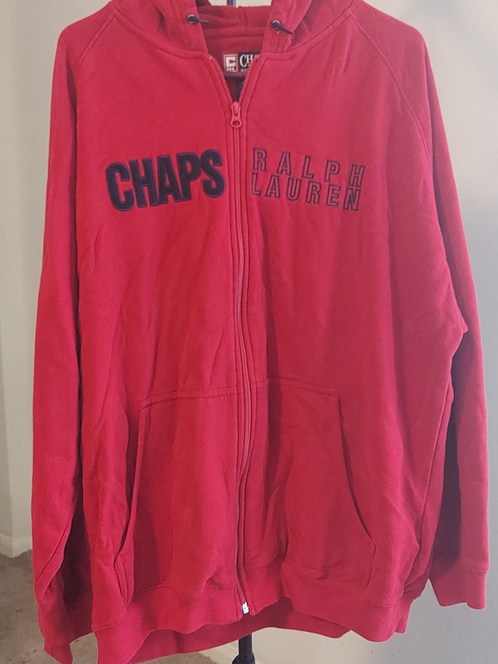 Ralph Lauren CHAPS Red Full-Zip Hoodie